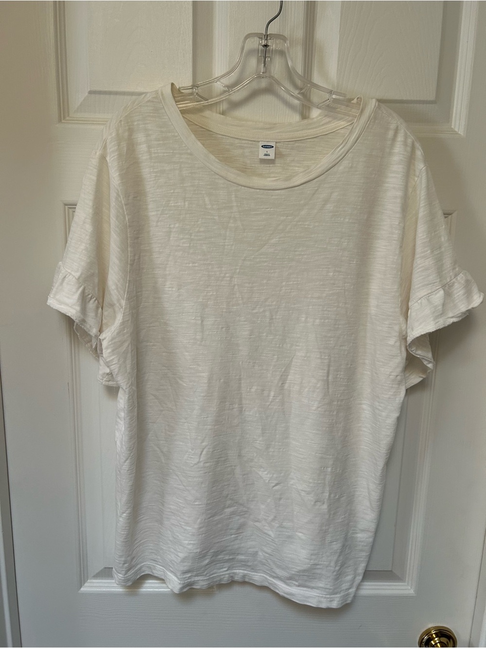 Old Navy White Crew Neck Short Sleeve Tee